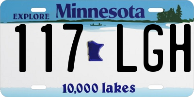 MN license plate 117LGH