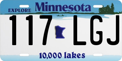 MN license plate 117LGJ