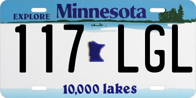 MN license plate 117LGL