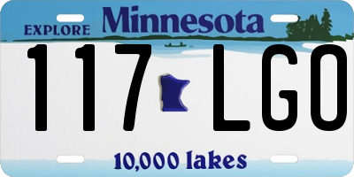MN license plate 117LGO