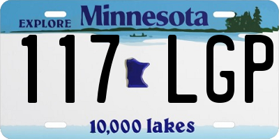 MN license plate 117LGP