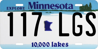 MN license plate 117LGS