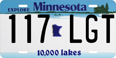 MN license plate 117LGT