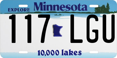 MN license plate 117LGU