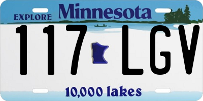 MN license plate 117LGV