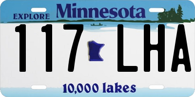 MN license plate 117LHA