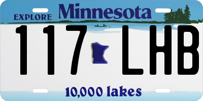 MN license plate 117LHB