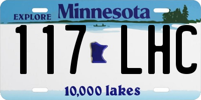 MN license plate 117LHC