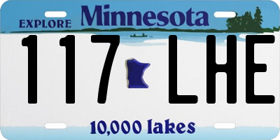 MN license plate 117LHE