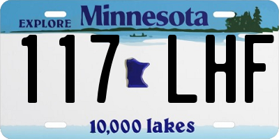 MN license plate 117LHF