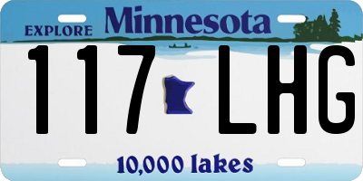 MN license plate 117LHG