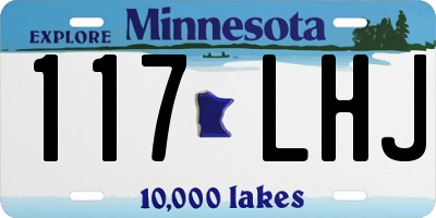 MN license plate 117LHJ