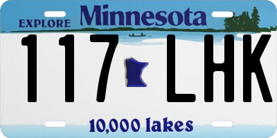 MN license plate 117LHK