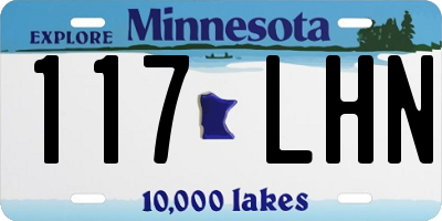 MN license plate 117LHN