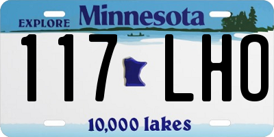 MN license plate 117LHO