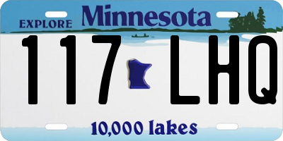 MN license plate 117LHQ