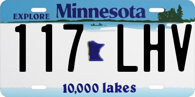 MN license plate 117LHV