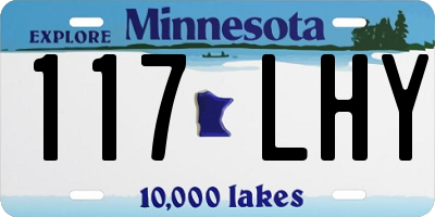 MN license plate 117LHY