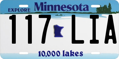 MN license plate 117LIA