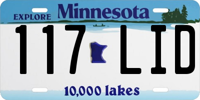 MN license plate 117LID