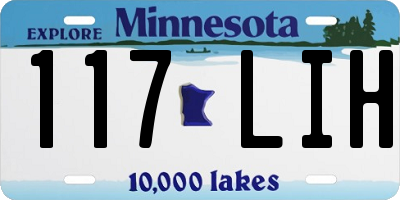 MN license plate 117LIH