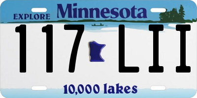 MN license plate 117LII