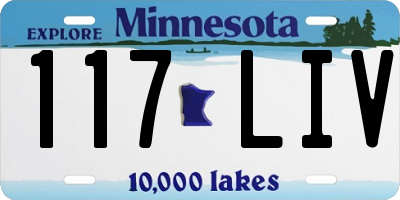 MN license plate 117LIV