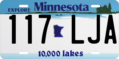 MN license plate 117LJA