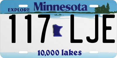 MN license plate 117LJE