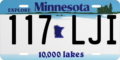 MN license plate 117LJI