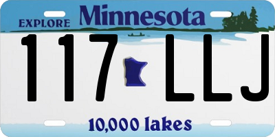 MN license plate 117LLJ