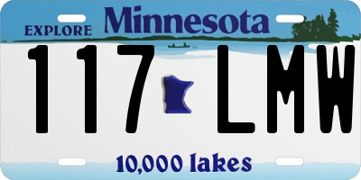 MN license plate 117LMW