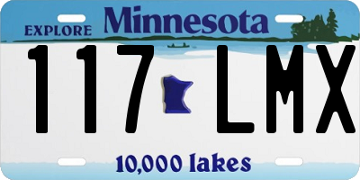 MN license plate 117LMX