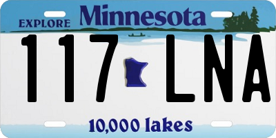 MN license plate 117LNA