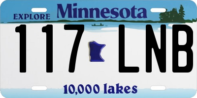 MN license plate 117LNB