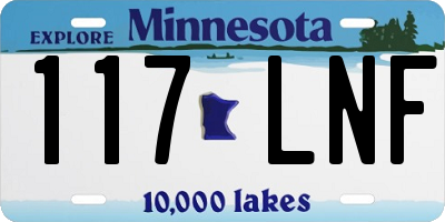 MN license plate 117LNF