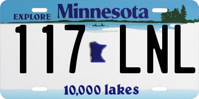 MN license plate 117LNL