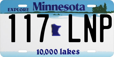MN license plate 117LNP