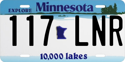 MN license plate 117LNR