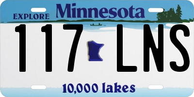MN license plate 117LNS