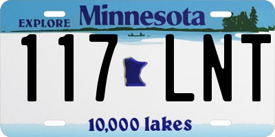 MN license plate 117LNT