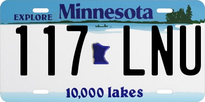 MN license plate 117LNU