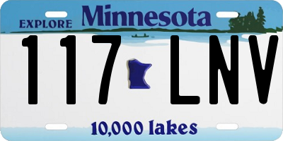 MN license plate 117LNV