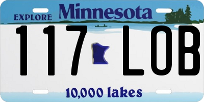 MN license plate 117LOB