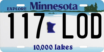 MN license plate 117LOD