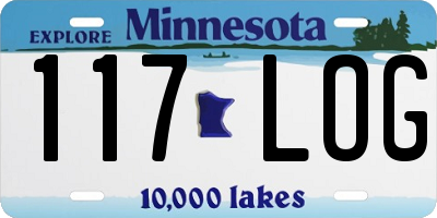 MN license plate 117LOG