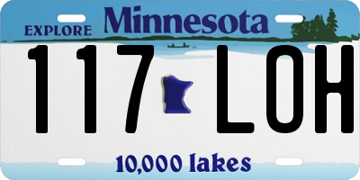 MN license plate 117LOH