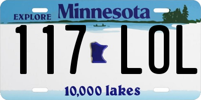 MN license plate 117LOL