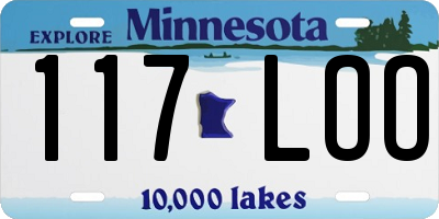 MN license plate 117LOO