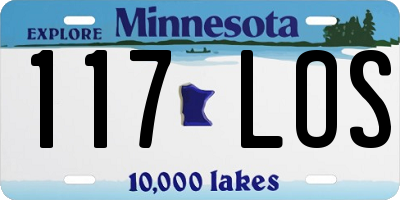 MN license plate 117LOS